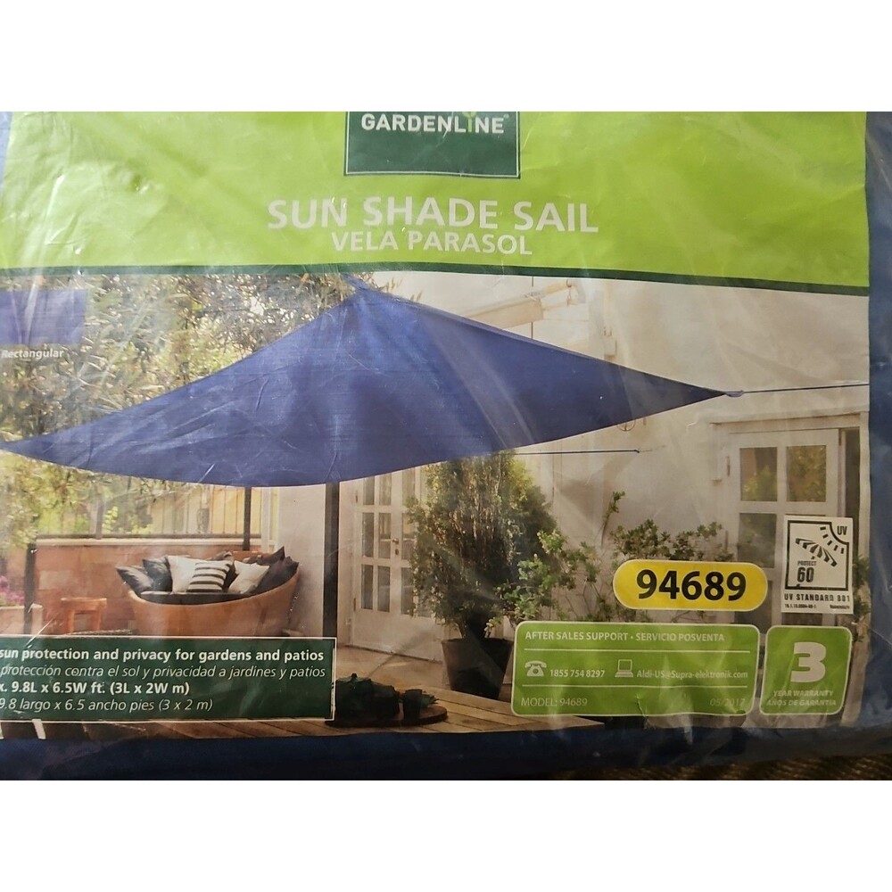 Uv 60 Top Sun Shade Sail Permeable Triangle Outdoor Patio Deck Pool Canopy